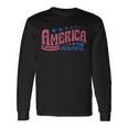 America The Beautiful Retro Vintage American 4Th Of July Long Sleeve T-Shirt Gifts ideas
