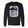 American Dude 4Th Of July Usa Flag Glasses American Long Sleeve T-Shirt T-Shirt Gifts ideas
