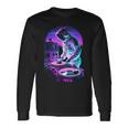 Astronaut Dj Djing In Space Edm Cool Graphic Vaporwave Long Sleeve T-Shirt Gifts ideas