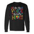 Autism I Am His Voice He Is My Heart Autism Awareness Month Long Sleeve T-Shirt T-Shirt Gifts ideas