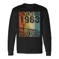 Awesome Since November 1963 Vintage 60Th Birthday Men Long Sleeve T-Shirt Gifts ideas