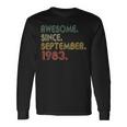 Awesome Since September 1983 40Th Birthday 40 Year Old Long Sleeve T-Shirt Gifts ideas