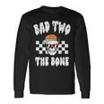 Bad Two The Bone 2Nd Birthday Halloween Skeleton Boy Long Sleeve T-Shirt Gifts ideas