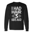 Bald Dad Father Of Three Triplets Husband Fathers Day Long Sleeve T-Shirt T-Shirt Gifts ideas