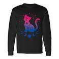 Bisexual Pride Flag Colors Astronomy Cat Long Sleeve T-Shirt T-Shirt Gifts ideas