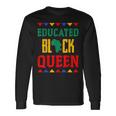 Black Queen Educated African Pride Dashiki Long Sleeve T-Shirt Gifts ideas
