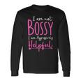 Boss Woman Im Not Bossy Im Aggressively Helpful Long Sleeve T-Shirt Gifts ideas
