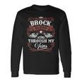 Brock Blood Runs Through My Veins Family Name Vintage Long Sleeve T-Shirt Gifts ideas