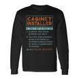 Cabinet Installer Dictionary Noun Wizard Magician Long Sleeve T-Shirt Gifts ideas