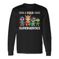 Cafeteria Worker Lunch Lady Service Crew I Feed Superheroes Long Sleeve Gifts ideas