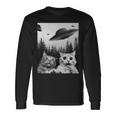 Cat Selfie With Alien Ufo Spaceship Cat Lovers Long Sleeve Gifts ideas