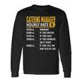 Catering Manager Hourly Rate Catering Supervisor Long Sleeve T-Shirt Gifts ideas