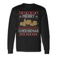 Cheese Tasting Christmas Merry Cheesemas Ugly Sweater Long Sleeve T-Shirt Gifts ideas