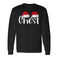 Chest Nuts Christmas Matching Couple Chestnuts Santa Hat Long Sleeve T-Shirt Gifts ideas