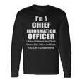 Chief Information Officer Solve Problems Cio Office Long Sleeve T-Shirt Gifts ideas