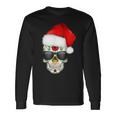 Christmas Hat Santa Day Of The Dead Sugar Skull Party Long Sleeve T-Shirt Gifts ideas
