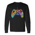 Colorful Gamer Graphic Gaming Controller Graphic Long Sleeve Gifts ideas