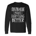 Crab-Eating Macaque Makes Everything Better Monkey Lover Long Sleeve T-Shirt Gifts ideas
