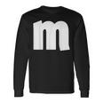 Cute Family Halloween Team Costume Matching M Letter Long Sleeve T-Shirt Gifts ideas
