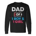 Dad Of 1 Boy And 1 Girl Battery Low Daddy Fathers Day Long Sleeve T-Shirt T-Shirt Gifts ideas