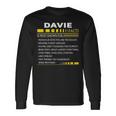 Davie Name Davie Facts V2 Long Sleeve T-Shirt Gifts ideas