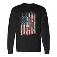 Distressed Greyhound American Flag Patriotic Dog Long Sleeve T-Shirt Gifts ideas