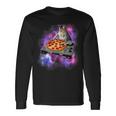 Dj Cat Eats Pizza In Galaxy Long Sleeve T-Shirt Gifts ideas