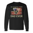 Dog Grayhound Best Dog Dad Ever Usa Flag Dad Joke Greyhound 4Th Of July 21 Long Sleeve T-Shirt Gifts ideas