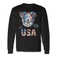 Dog With Usa Letters 4Th Of July Patriotic Long Sleeve T-Shirt Gifts ideas