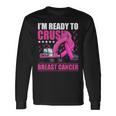 Excavator Crush Breast Cancer Awareness Pink Ribbon Boys Long Sleeve T-Shirt Gifts ideas