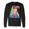 Fake Trees Us President Donald Trump Ugly Christmas Sweater Long Sleeve T-Shirt Gifts ideas