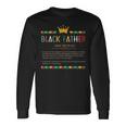 Fathers Day Black African American Father Definition Graphic Long Sleeve T-Shirt T-Shirt Gifts ideas