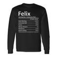 Felix Nutrition Birthday Personalized Name Idea Long Sleeve T-Shirt Gifts ideas