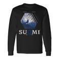 Finland Full Moon Wolf Howling Suomi Flag Used Look Long Sleeve T-Shirt Gifts ideas