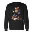 Cats Reading A Book Graphic Cat Kitten Lovers Long Sleeve Gifts ideas