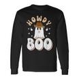 Halloween Howdy Boo Retro Ghost Western Costume Long Sleeve Gifts ideas