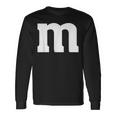 Letter M Groups Halloween Team Groups Costume Long Sleeve T-Shirt Gifts ideas