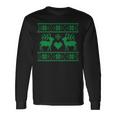Ugly Christmas Sweater Style Long Sleeve T-Shirt Gifts ideas