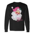 Vintage Pink Santa Claus Pink Christmas Long Sleeve T-Shirt Gifts ideas