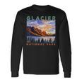 Glacier National Park Retro Us Montana Vintage Parks Long Sleeve T-Shirt Gifts ideas