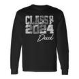 Graduating Senior Graduate Class Of 2024 Football Dad Long Sleeve T-Shirt Gifts ideas