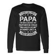 Grandpa Papa Partner In Crime Dad Fathers Day Long Sleeve T-Shirt Gifts ideas