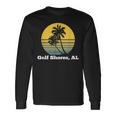 Gulf Shores Alabama Retro Vintage Palm Tree Beach Long Sleeve T-Shirt Gifts ideas
