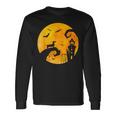 Halloween Dachshund Under The Moon Wiener Dog Halloween Long Sleeve T-Shirt Gifts ideas