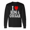 I Heart Love Being A Cougar Hot Older Woman Long Sleeve T-Shirt Gifts ideas