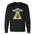 Hedgehog Playing Bagpipe Ufo Abduction Long Sleeve T-Shirt Gifts ideas