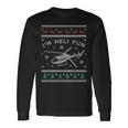 Helicopter Ugly Christmas Sweater Heli Pilot Long Sleeve T-Shirt Gifts ideas