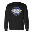 Israel Roots Flag Patriotic Israeli Heritage Patriot Day Long Sleeve T-Shirt Gifts ideas