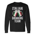 Italian Drinking Team Salute Italy Flag Oktoberfest Long Sleeve T-Shirt T-Shirt Gifts ideas