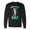 Just A Boy Who Loves Golf Club Golfer Golfing Boys Long Sleeve T-Shirt T-Shirt Gifts ideas
